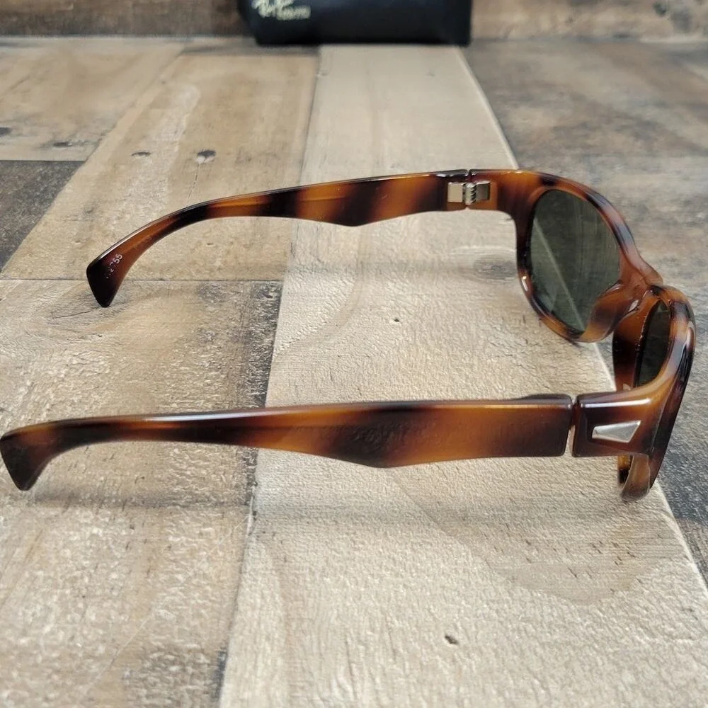 Vintage B&L Ray Ban Sleek Tortoise G15 Outsider Sport Round Sunglasses‎ W2755